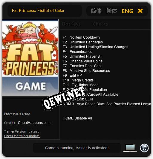 Трейнер для Fat Princess: Fistful of Cake [v1.0.5]