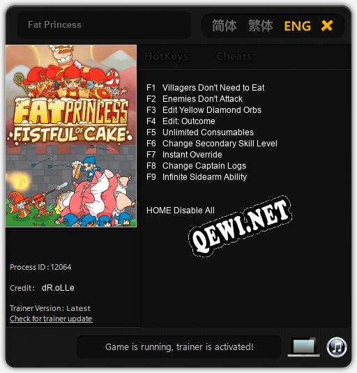 Fat Princess: ТРЕЙНЕР И ЧИТЫ (V1.0.11)