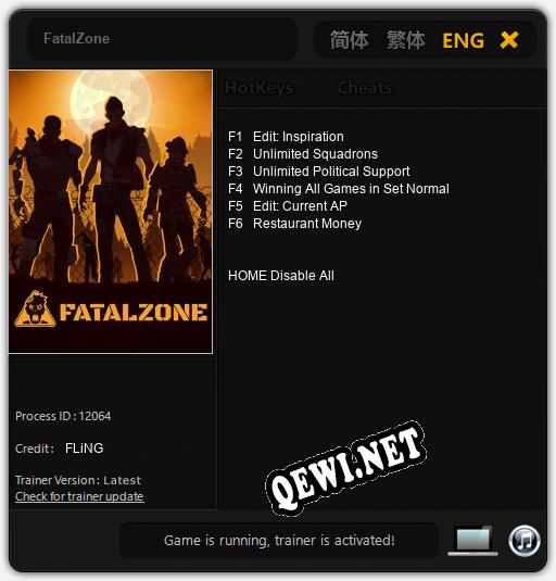FatalZone: Трейнер +6 [v1.4]