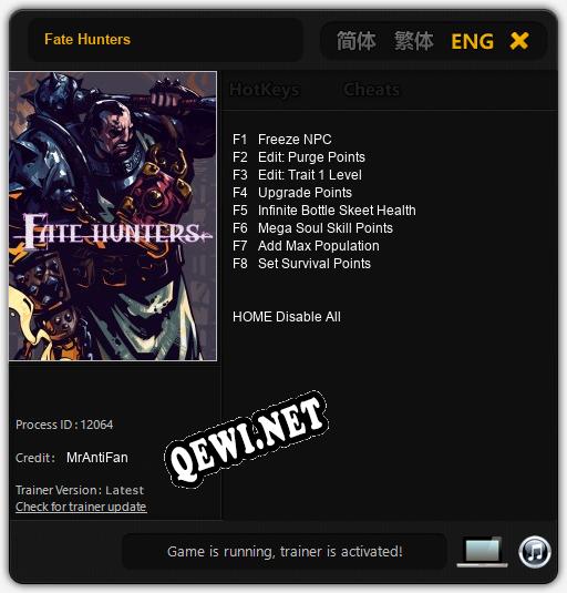 Fate Hunters: Трейнер +8 [v1.5]