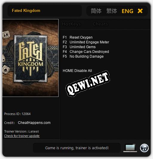 Fated Kingdom: Трейнер +5 [v1.6]