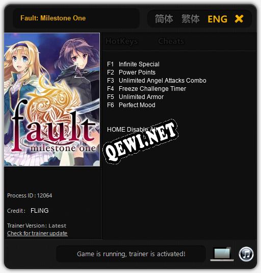 Трейнер для Fault: Milestone One [v1.0.3]