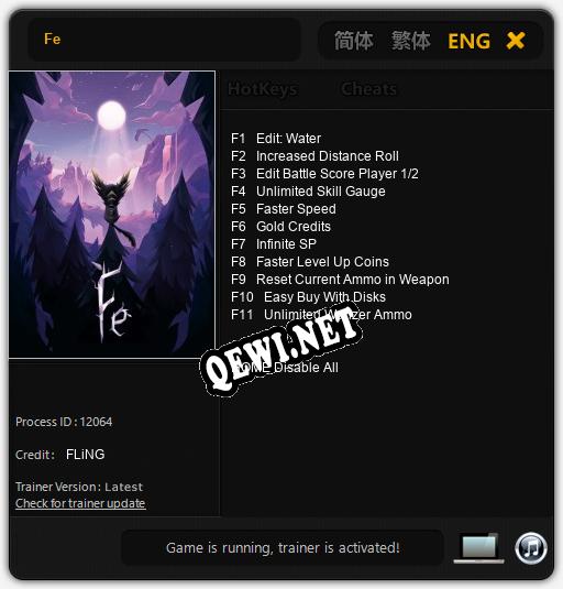 Fe: Читы, Трейнер +11 [FLiNG]