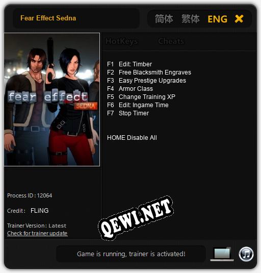 Fear Effect Sedna: Трейнер +7 [v1.5]