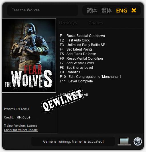 Fear the Wolves: Читы, Трейнер +11 [dR.oLLe]