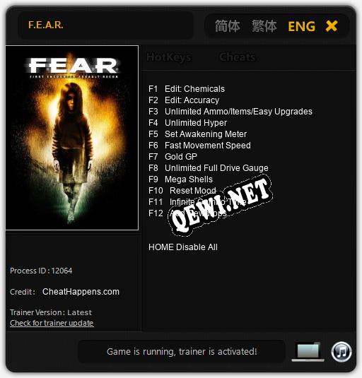 F.E.A.R.: Трейнер +12 [v1.4]
