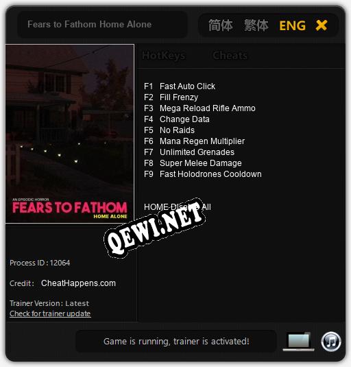 Трейнер для Fears to Fathom Home Alone [v1.0.4]
