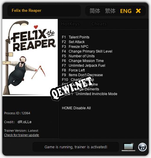 Felix the Reaper: Трейнер +13 [v1.6]