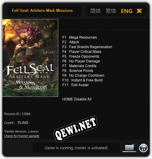 Fell Seal: Arbiters Mark Missions and Monsters: Читы, Трейнер +11 [FLiNG]