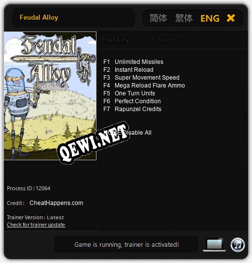 Feudal Alloy: ТРЕЙНЕР И ЧИТЫ (V1.0.64)