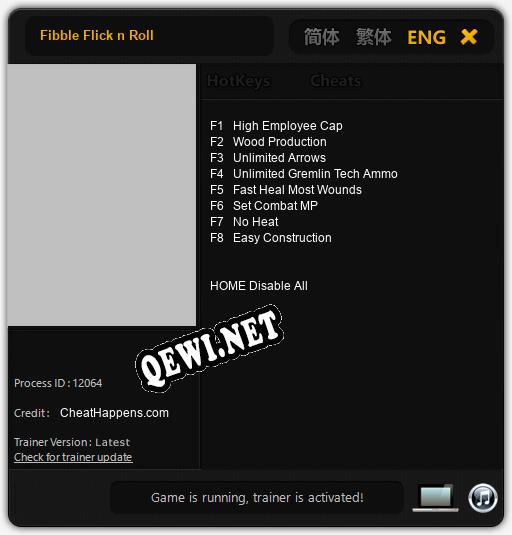 Fibble Flick n Roll: Трейнер +8 [v1.4]