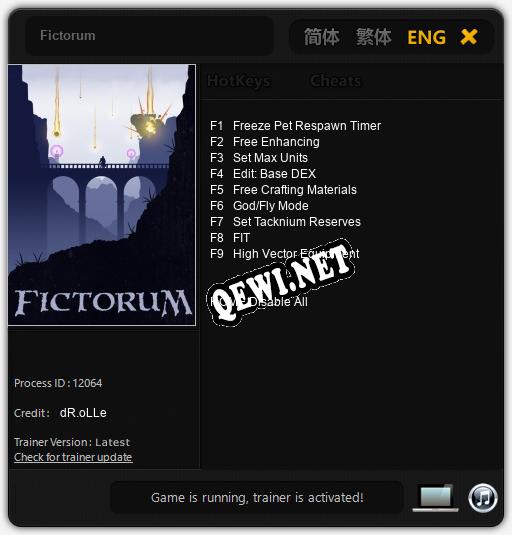 Fictorum: ТРЕЙНЕР И ЧИТЫ (V1.0.44)