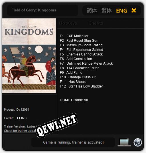 Field of Glory: Kingdoms: ТРЕЙНЕР И ЧИТЫ (V1.0.9)