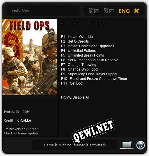 Field Ops: ТРЕЙНЕР И ЧИТЫ (V1.0.91)