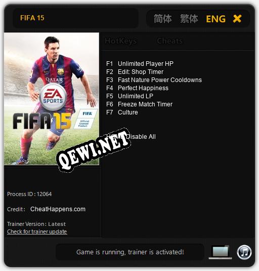 FIFA 15: Читы, Трейнер +7 [CheatHappens.com]