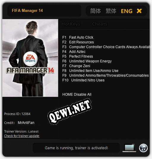 FIFA Manager 14: Трейнер +10 [v1.4]