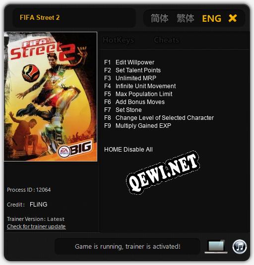 Трейнер для FIFA Street 2 [v1.0.4]