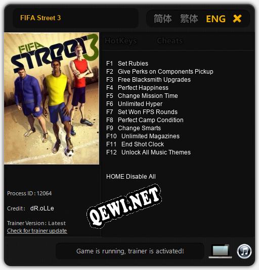FIFA Street 3: Трейнер +12 [v1.3]