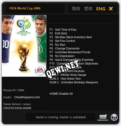 FIFA World Cup 2006: ТРЕЙНЕР И ЧИТЫ (V1.0.23)
