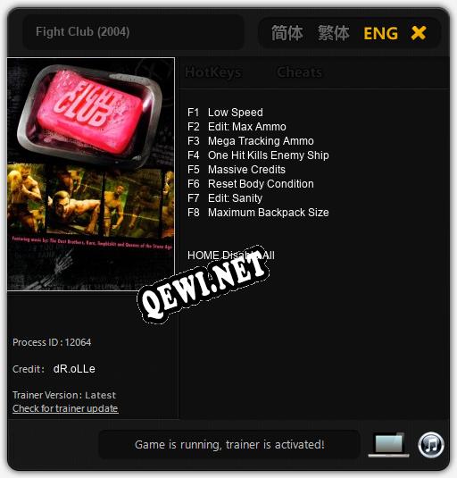 Fight Club (2004): Читы, Трейнер +8 [dR.oLLe]