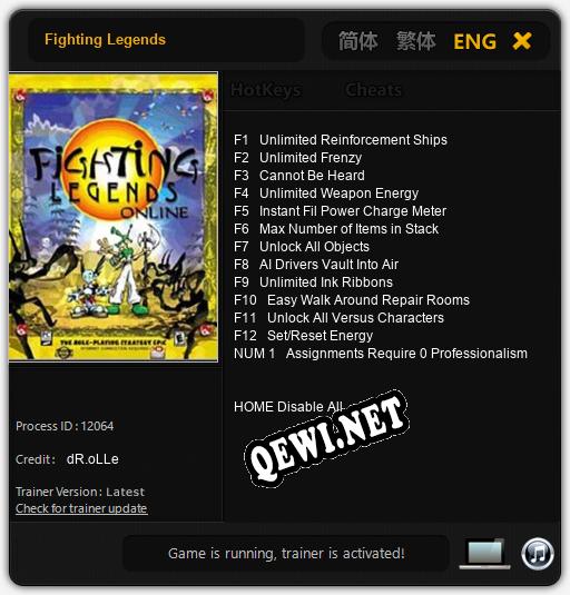 Fighting Legends: ТРЕЙНЕР И ЧИТЫ (V1.0.22)