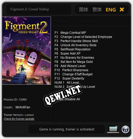 Figment 2: Creed Valley: Читы, Трейнер +14 [MrAntiFan]
