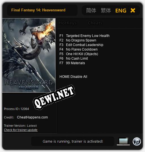 Final Fantasy 14: Heavensward: Читы, Трейнер +7 [CheatHappens.com]