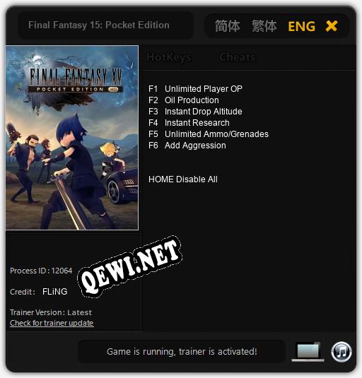 Final Fantasy 15: Pocket Edition: ТРЕЙНЕР И ЧИТЫ (V1.0.24)