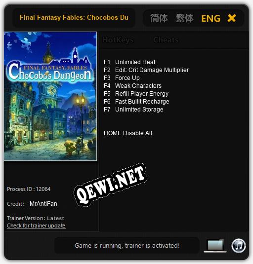 Final Fantasy Fables: Chocobos Dungeon: ТРЕЙНЕР И ЧИТЫ (V1.0.13)