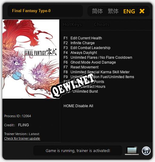 Final Fantasy Type-0: Читы, Трейнер +12 [FLiNG]