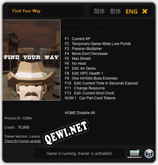 Find Your Way: ТРЕЙНЕР И ЧИТЫ (V1.0.52)