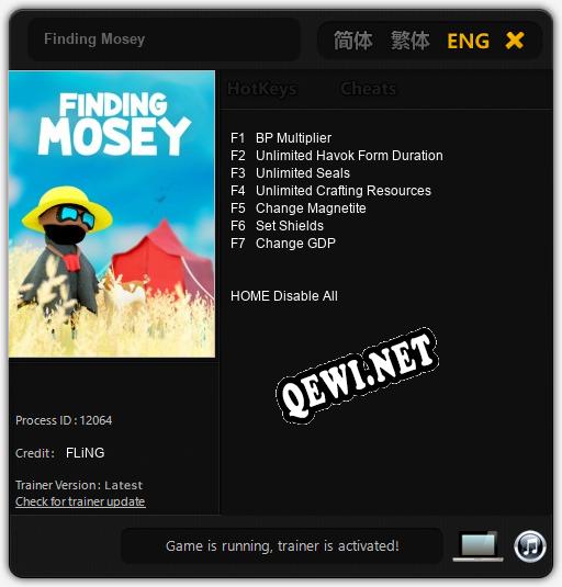 Трейнер для Finding Mosey [v1.0.6]