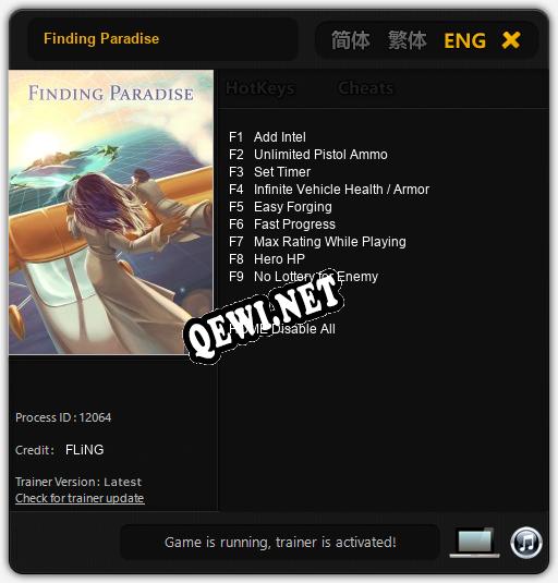 Трейнер для Finding Paradise [v1.0.2]