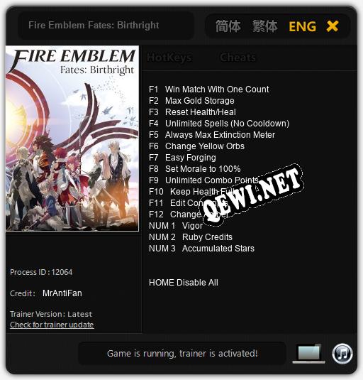 Fire Emblem Fates: Birthright: Трейнер +15 [v1.9]