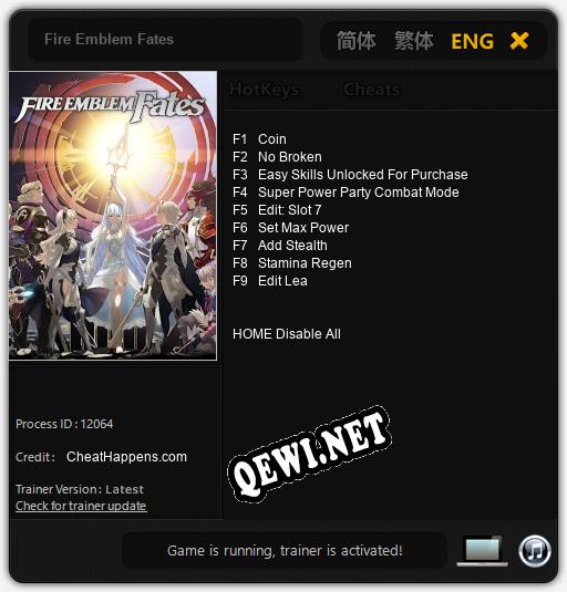 Трейнер для Fire Emblem Fates [v1.0.9]