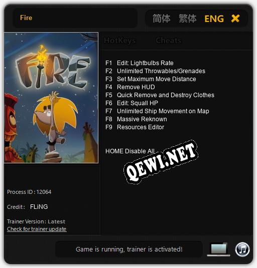 Fire: Читы, Трейнер +9 [FLiNG]