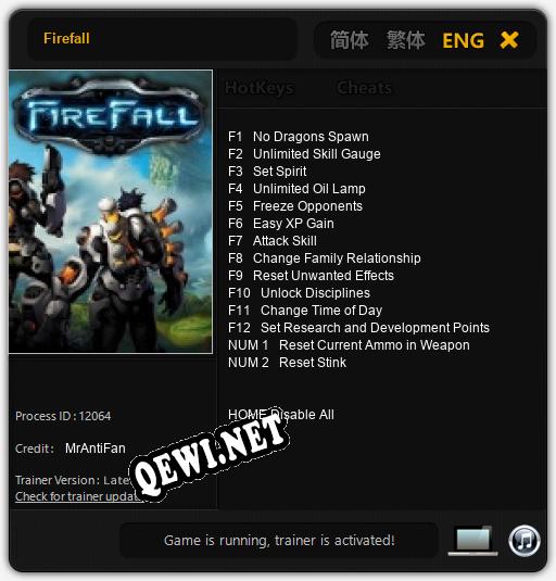 Трейнер для Firefall [v1.0.6]