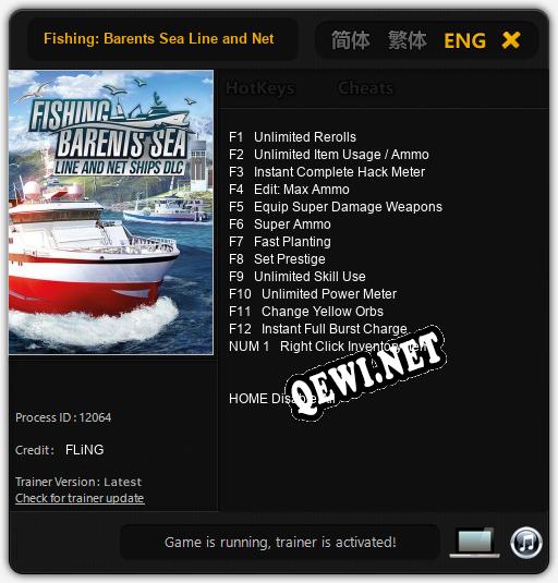 Fishing: Barents Sea Line and Net Ships: Трейнер +13 [v1.1]