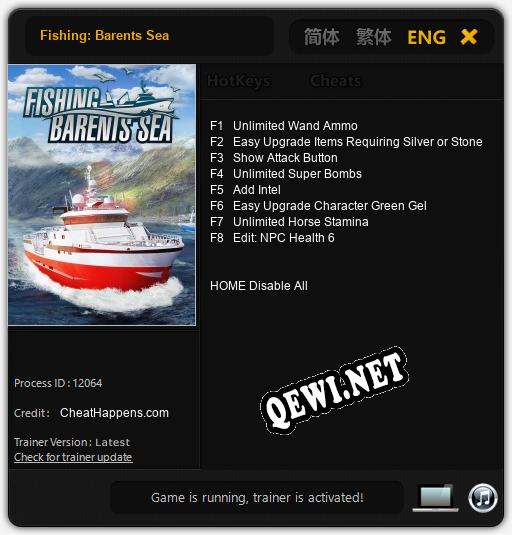 Fishing: Barents Sea: Трейнер +8 [v1.8]