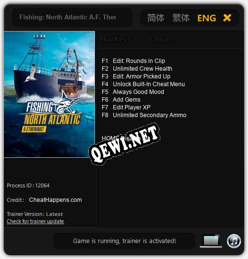 Fishing: North Atlantic A.F. Theriault: Читы, Трейнер +8 [CheatHappens.com]