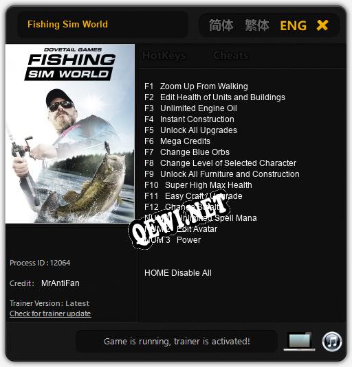 Трейнер для Fishing Sim World [v1.0.4]