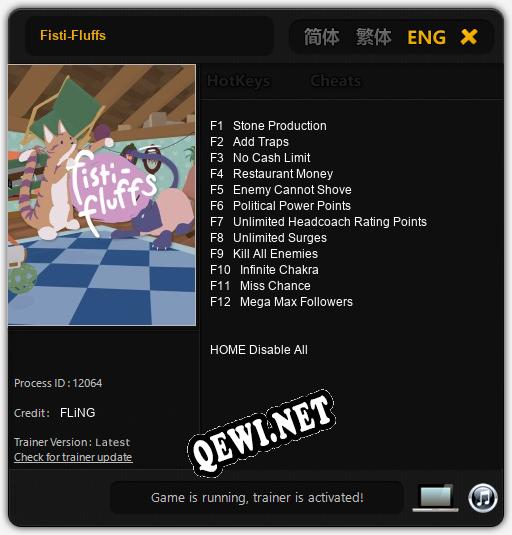 Fisti-Fluffs: ТРЕЙНЕР И ЧИТЫ (V1.0.16)