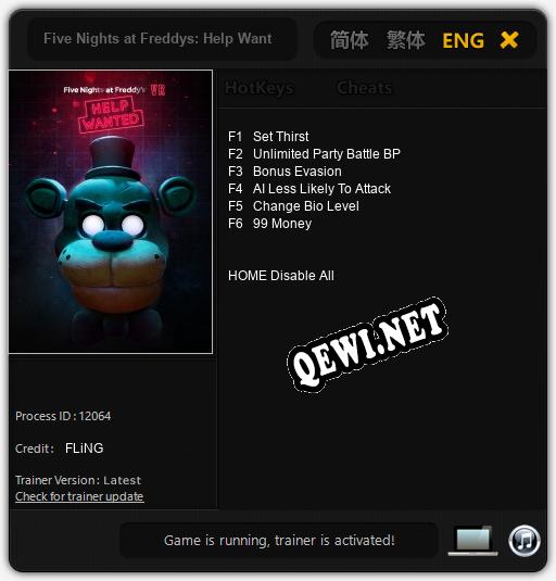 Five Nights at Freddys: Help Wanted: Трейнер +6 [v1.1]