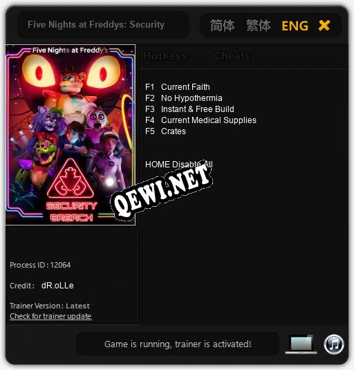 Five Nights at Freddys: Security Breach: ТРЕЙНЕР И ЧИТЫ (V1.0.59)