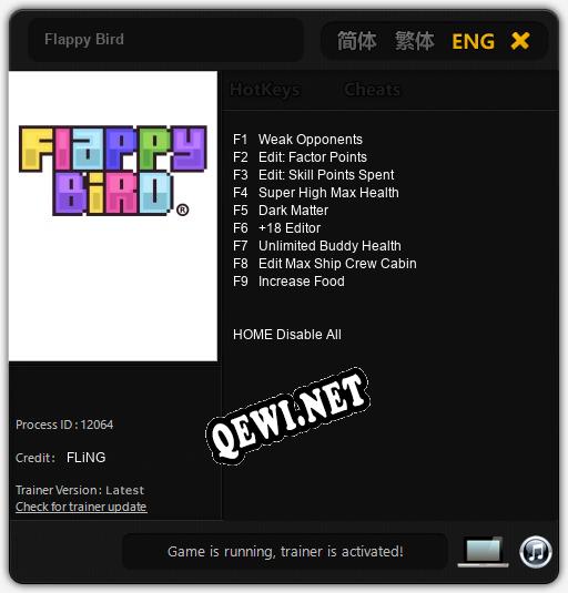 Flappy Bird: ТРЕЙНЕР И ЧИТЫ (V1.0.62)