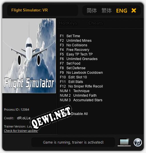 Flight Simulator: VR: ТРЕЙНЕР И ЧИТЫ (V1.0.25)