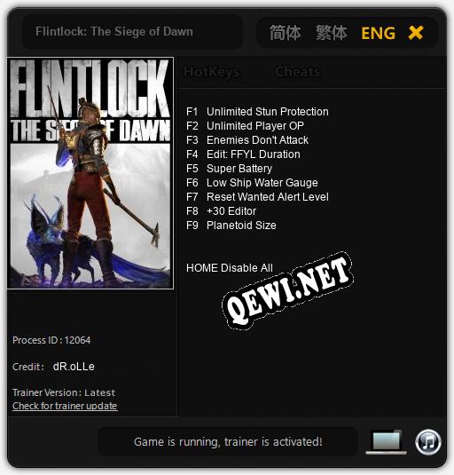 Трейнер для Flintlock: The Siege of Dawn [v1.0.5]