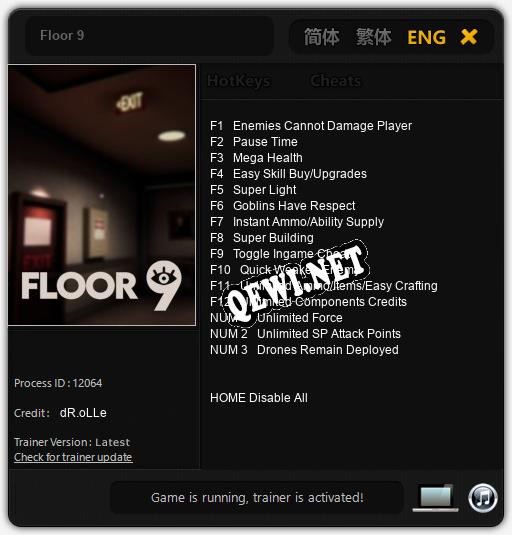 Трейнер для Floor 9 [v1.0.2]
