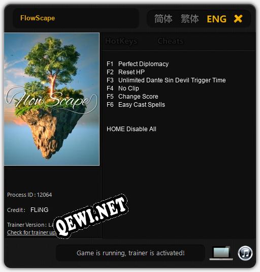 Трейнер для FlowScape [v1.0.5]
