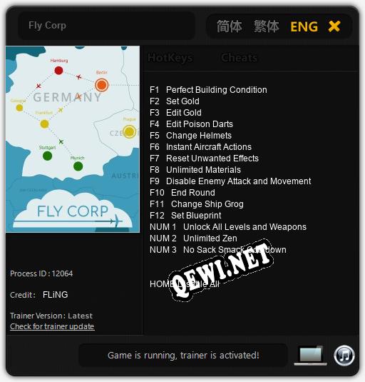 Трейнер для Fly Corp [v1.0.1]